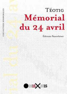 Emprunter MEMORIAL DU 24 AVRIL livre