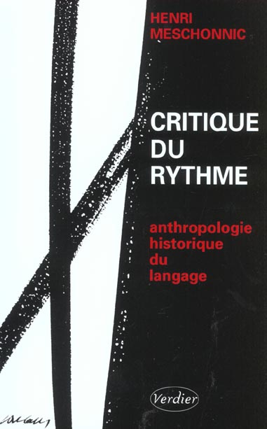 Emprunter Critique du rythme. Anthropologie historique du langage livre