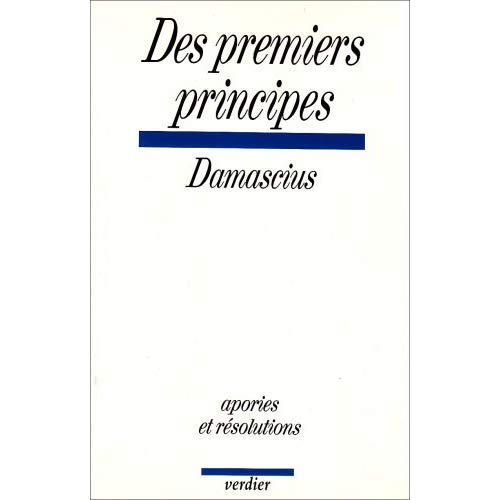 Emprunter Des premiers principes. Apories et résolutions livre