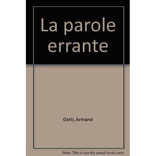 Emprunter La parole errante livre