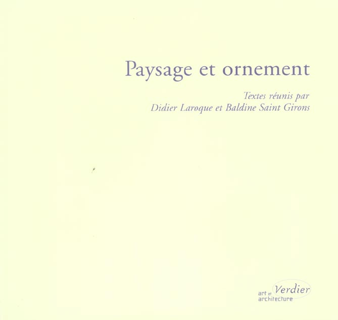 Emprunter Paysage et ornement livre