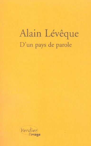 Emprunter D'un pays de parole livre