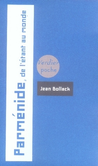 Emprunter Parménide. De l'Etant au Monde livre