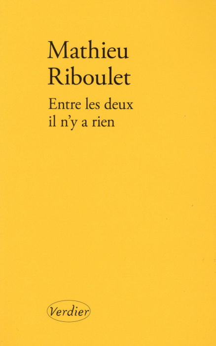 Emprunter Entre les deux il n'y a rien livre