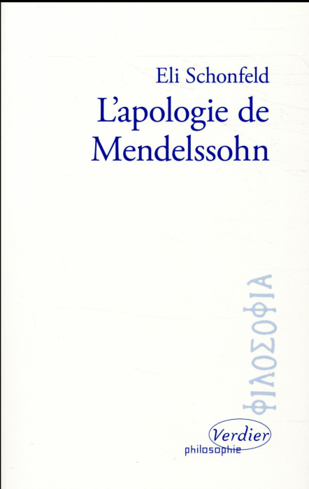 Emprunter L'apologie de Mendelssohn livre
