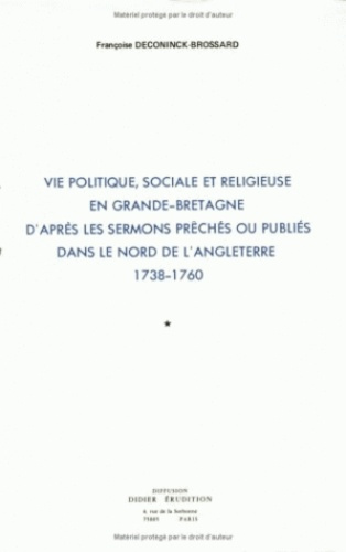 Emprunter Vie politique sociale et religieuse en Grande-Bretagne, d'après les sermons prêchés ou publiés dans livre
