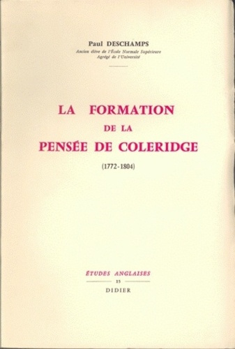 Emprunter La Formation de la pensée de Coleridge (1772-1804) livre