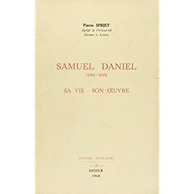 Emprunter Samuel Daniel (1563-1619). Sa vie - Son oeuvre livre