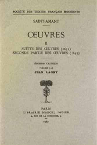 Emprunter Oeuvres. Tome 2, Suitte des oeuvres (1631), Seconde partie des oeuvres (1643) livre