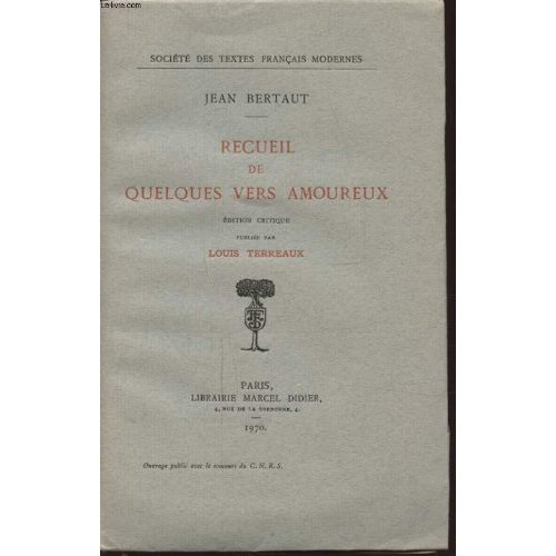 Emprunter Recueil de quelques vers amoureux livre