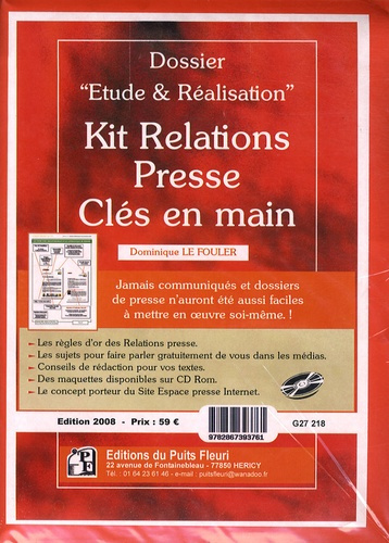 Emprunter KIT RELATIONS PRESSE CLES EN MAIN AVEC CD ROM. - JAMAIS COMMUNIQUES ET DOSSIERS DE PRESSE N'AURONT E livre