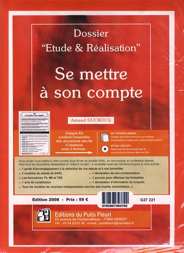 Emprunter SE METTRE A SON COMPTE. LE KIT AVEC CD-ROM. TOUS LES DOCUMENTS NECESSAIRES ET PR - TOUS LES DOCUMENT livre
