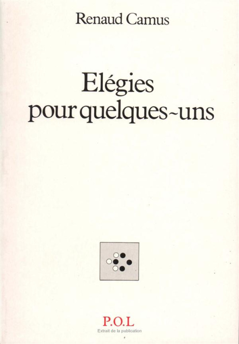 Emprunter Élégies pour quelques-uns livre