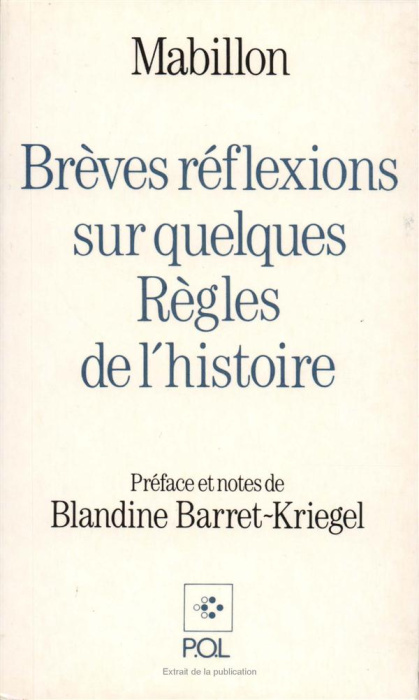 Emprunter Brèves réflexions sur quelques règles de l'histoire livre