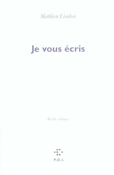 Emprunter Je vous écris livre