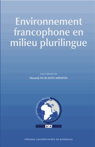 Emprunter Environnement francophone en milieu plurilingue livre