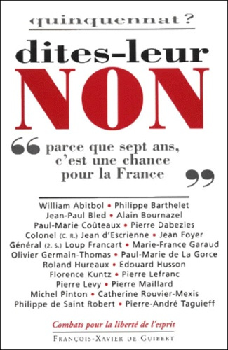 Emprunter Quinquennat ? Dites-leur non ! 