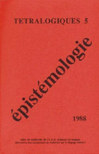 Emprunter Epistémologie livre