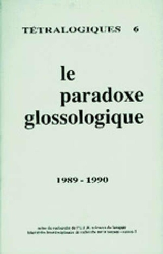 Emprunter Le paradoxe glossologique livre