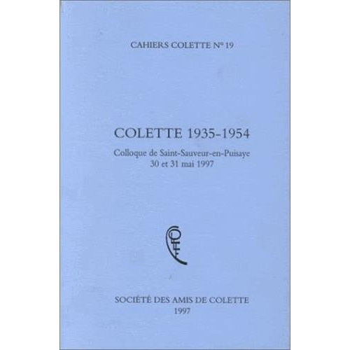 Emprunter CAHIERS COLETTE NO 19 COLETTE 1935-1954 livre