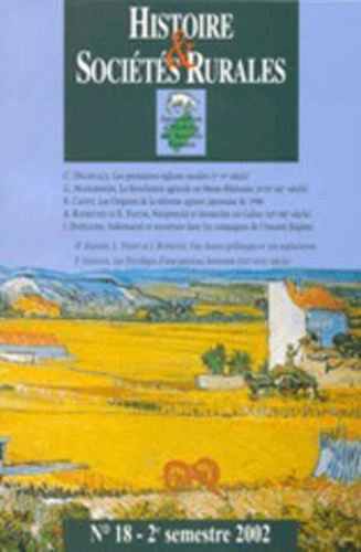 Emprunter Histoire & sociétés rurales N° 18, 2e semestre 2002 livre