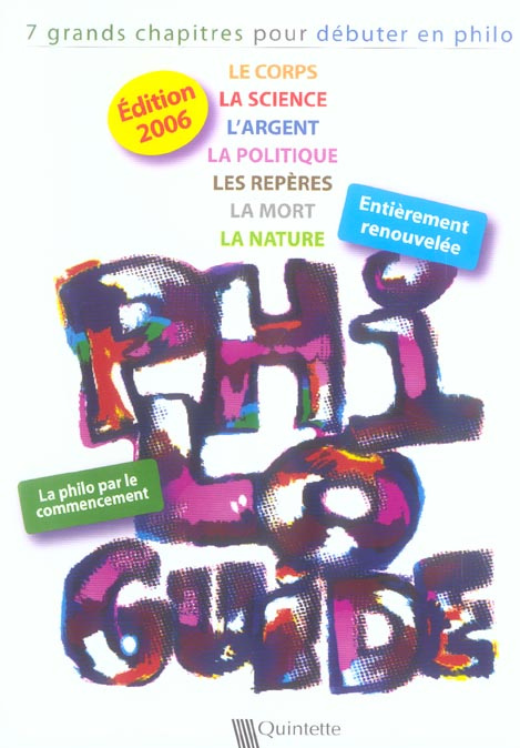 Emprunter PHILO-GUIDE ED 2006 - 7 GRANDS CHAPITRES POUR DEBUTER EN PHILO livre