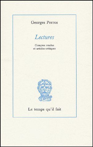 Emprunter Lectures. Comptes rendus et articles critiques livre