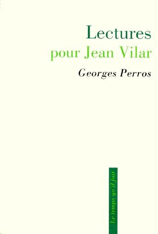 Emprunter Lectures pour Jean Vilar livre
