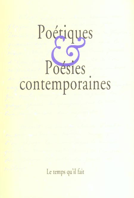 Emprunter Poétiques et poésies contemporaines livre
