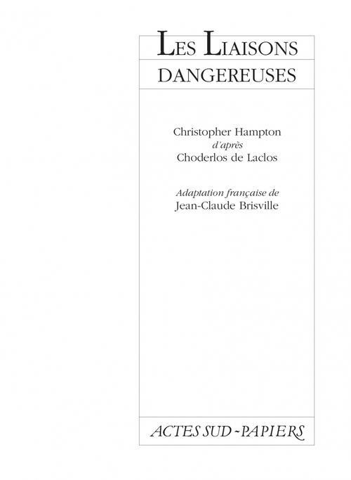 Emprunter Les liaisons dangereuses livre
