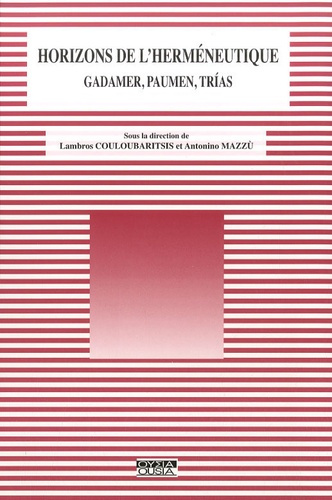 Emprunter HORIZONS DE L HERMENEUTIQUE GADAMER, PAUMEN, TRIAS livre