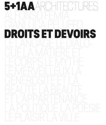 Emprunter 5 1 AA Architectures. Droits et devoirs livre
