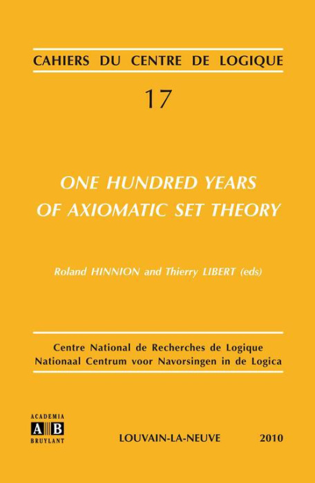 Emprunter One Hundred Years of Axiomatic Set Theory livre