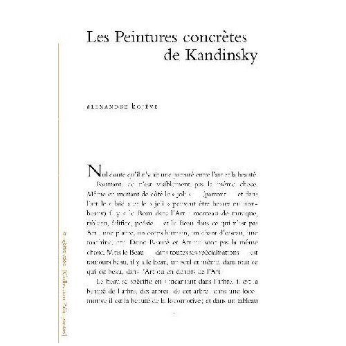 Emprunter LES PEINTURES CONCRETES DE KANDINSKY livre