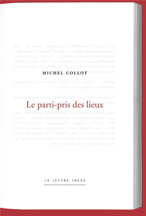 Emprunter Le parti pris des lieux livre