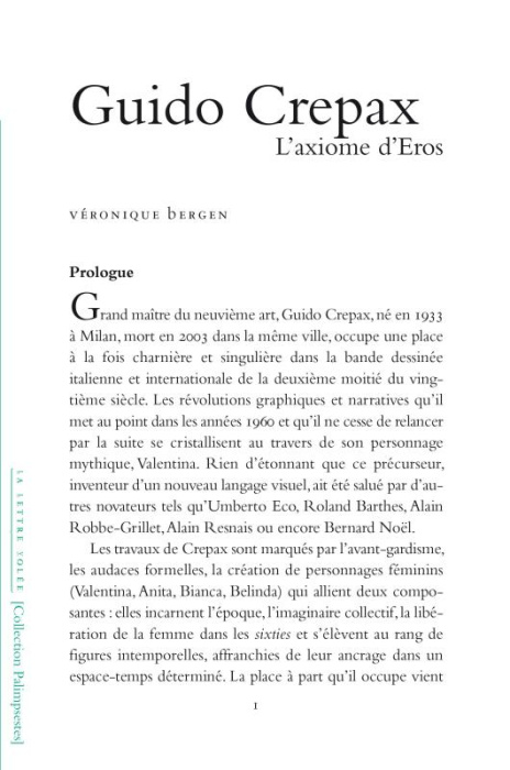 Emprunter Guido Crepax. L'Axiome d'Eros livre