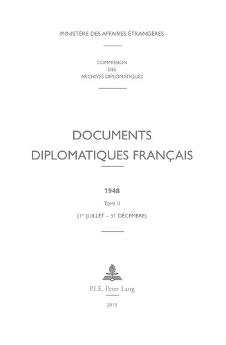 Emprunter Documents diplomatiques français 1948. Tome 2 (1er juillet - 31 décembre) livre