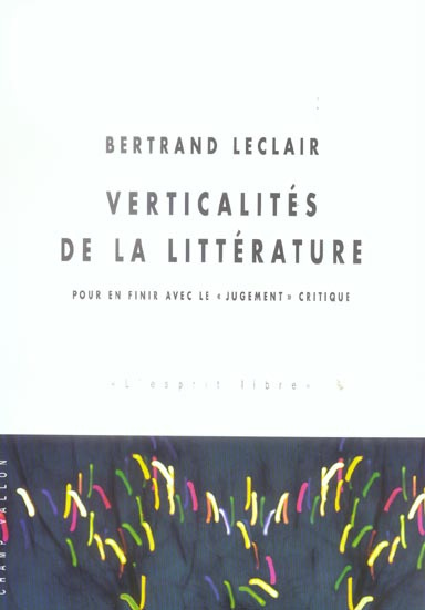 Emprunter VERTICALITES DE LA LITTERATURE livre