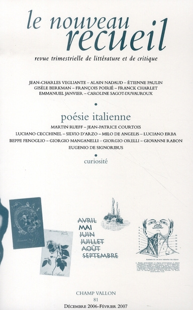 Emprunter N 81 POESIE ITALIENNE livre