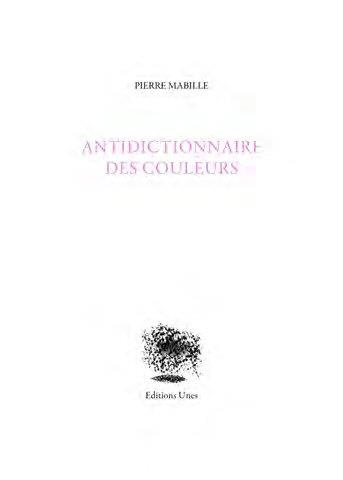 Emprunter Antidictionnaire des couleurs livre