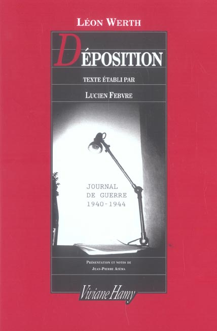 Emprunter Déposition. Journal 1940-1944 livre