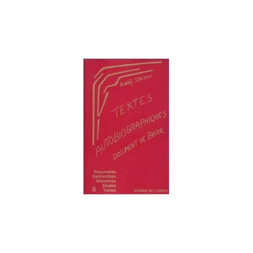 Emprunter Text. Autobio. Doc Barr livre