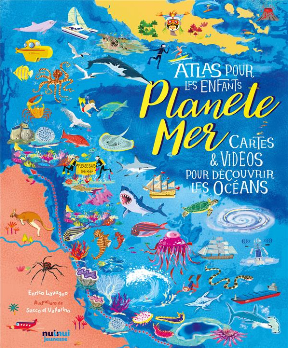 Emprunter Planète Mer. Atlas pour les enfants - Cartes & vidéos pour découvrir les océans livre