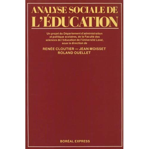 Emprunter ANALYSESOCIALE DE L'EDUCATION livre