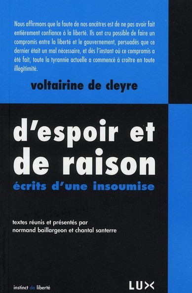Emprunter D'espoir et de raison. Ecrits d'une insoumise livre