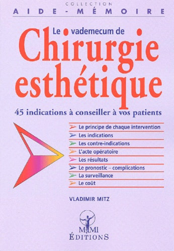 Emprunter Le vademecum de chirurgie esthétique livre