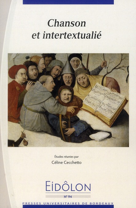 Emprunter Eidôlon N° 94 : Chanson et intertextualité livre