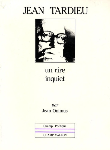 Emprunter Jean Tardieu : un rire inquiet livre