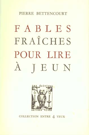 Emprunter Fables fraîches pour lire à jeun livre