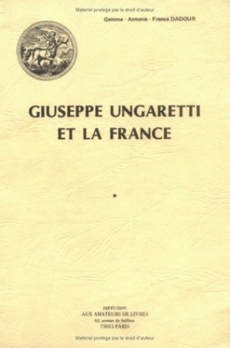 Emprunter Giuseppe Ungaretti et la France livre